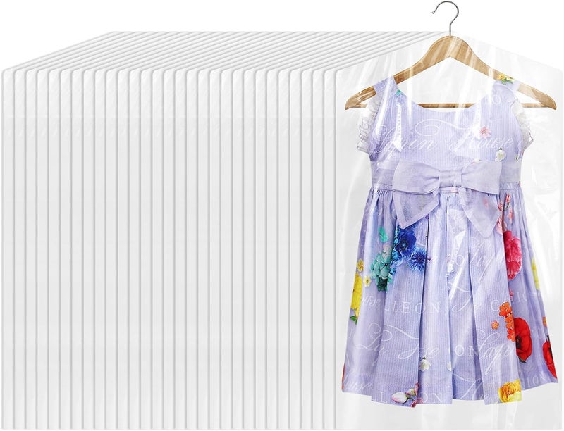 AYZTKUX 97 Pack Dry Cleaner Bags, (45x70cm) Clear Dry Cleaning Bags for Hanging Clothes, Garment Bags for Short or Children's Clothes - Image 1